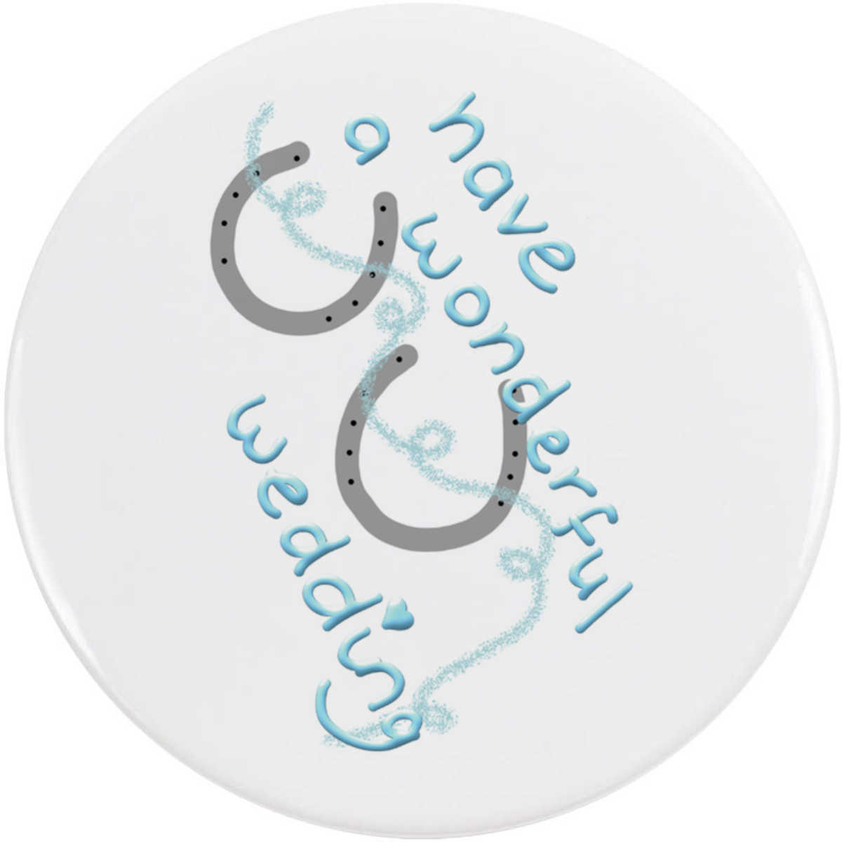 'Wonderful Wedding Day' Button Badge - 58mm - Pin Back / Lapel Badge for Clothes, Bags, Accessories and Gifts (BB00118670)