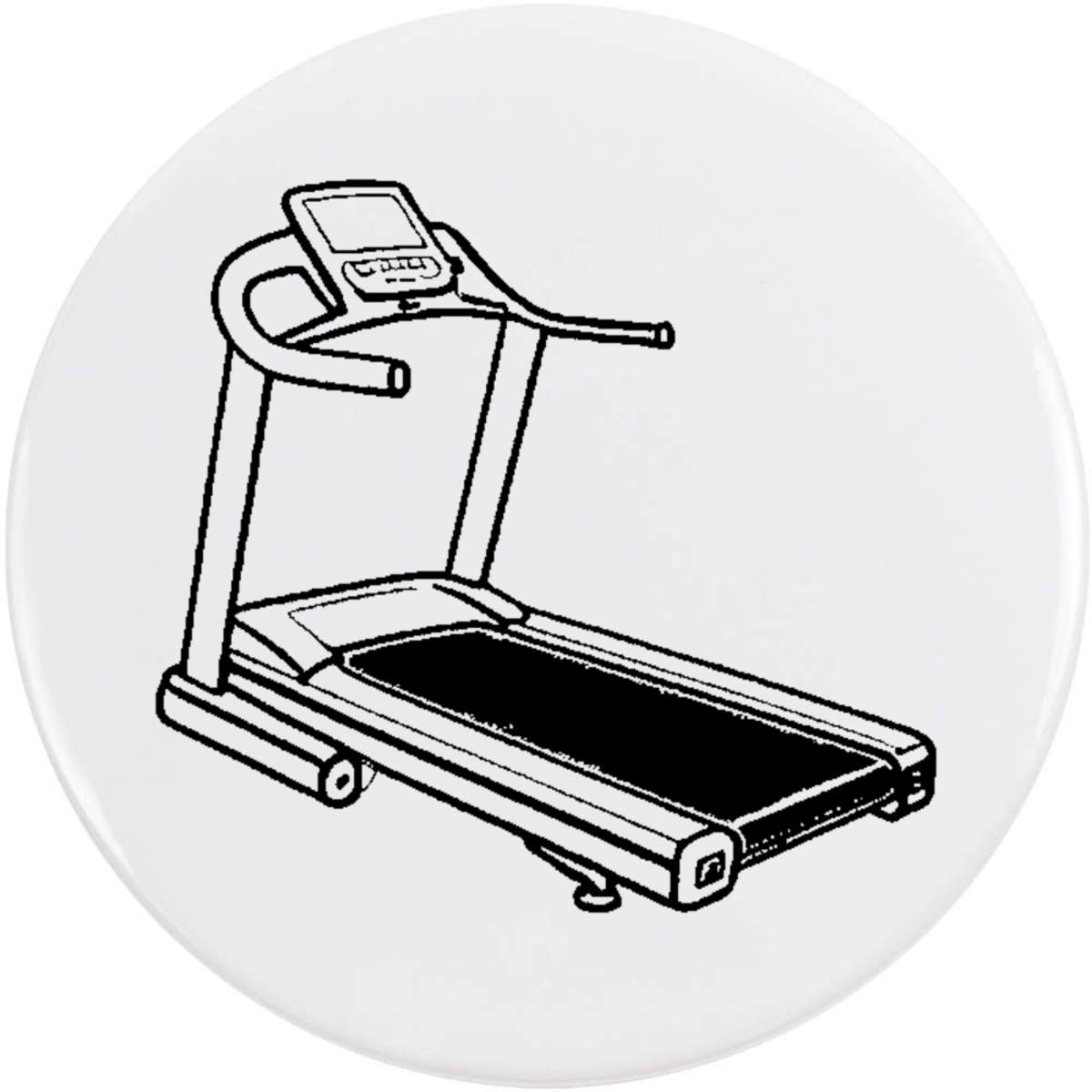 'Treadmill Exercise' Button Badge - 58mm - Pin Back / Lapel Badge for Clothes, Bags, Accessories and Gifts (BB00118754)