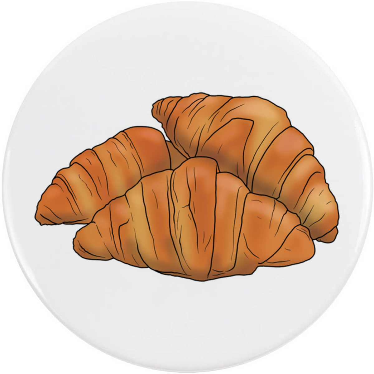 58mm 'Croissant Pastries' Medium Button Pin Badge (BB00122387)