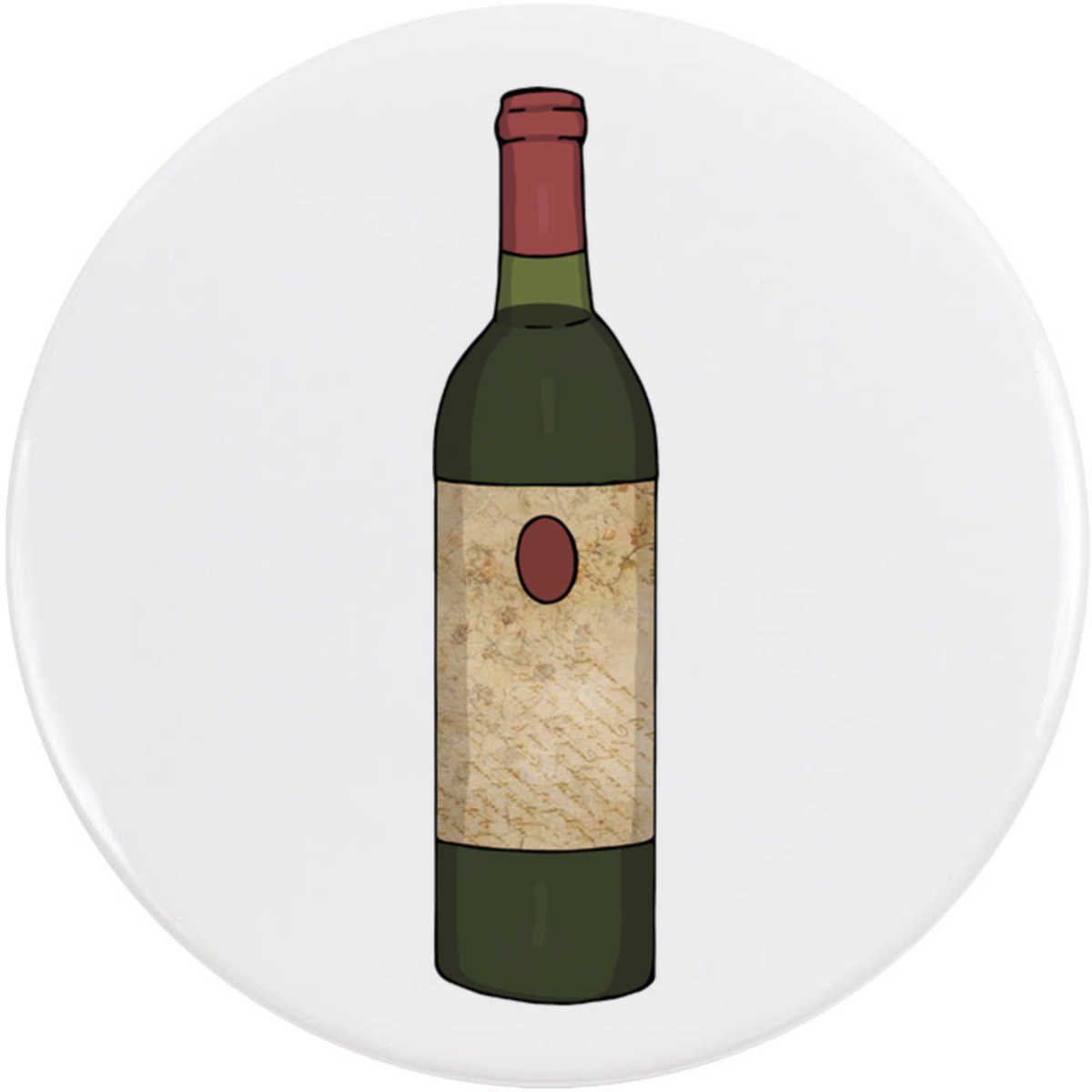 'Wine Bottle' Button Badge - 58mm - Pin Back / Lapel Badge for Clothes, Bags, Accessories and Gifts (BB00124500)