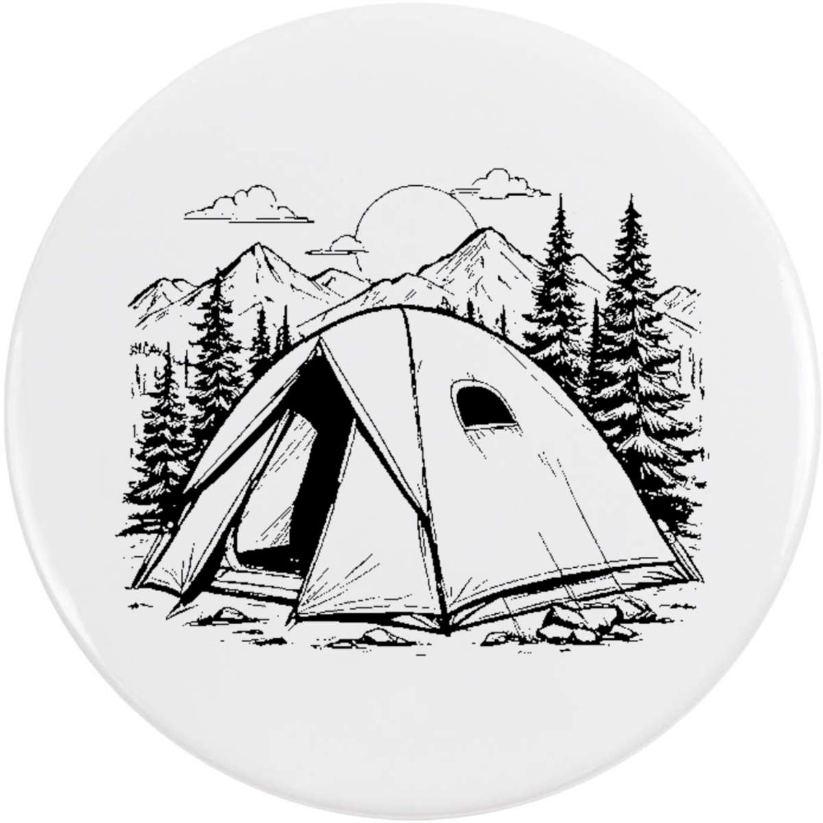 58mm 'Camping Trip' Medium Button Pin Badge (BB00126288)