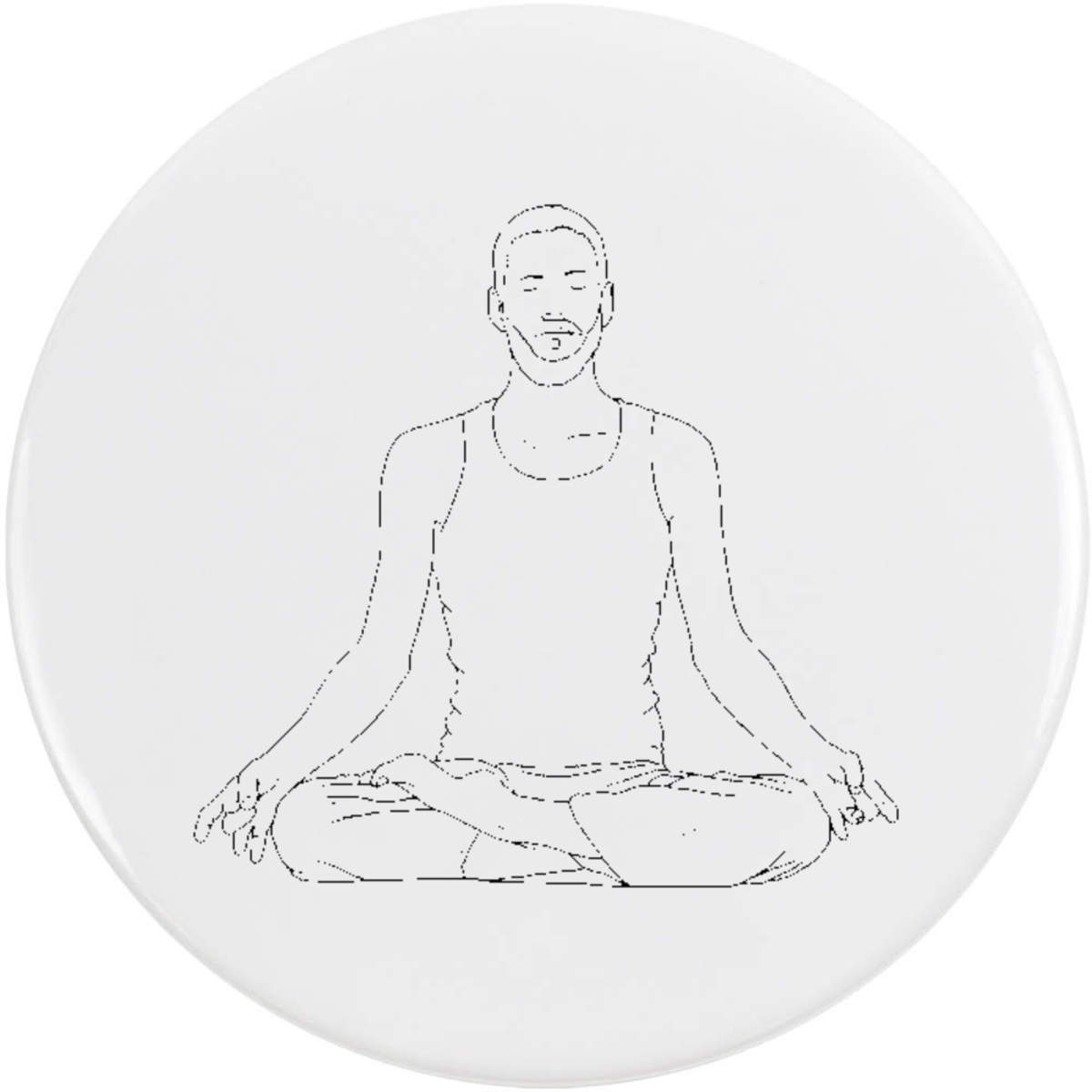 'Meditation Yoga Pose' Button Badge - 58mm - Pin Back / Lapel Badge for Clothes, Bags, Accessories and Gifts (BB00126911)