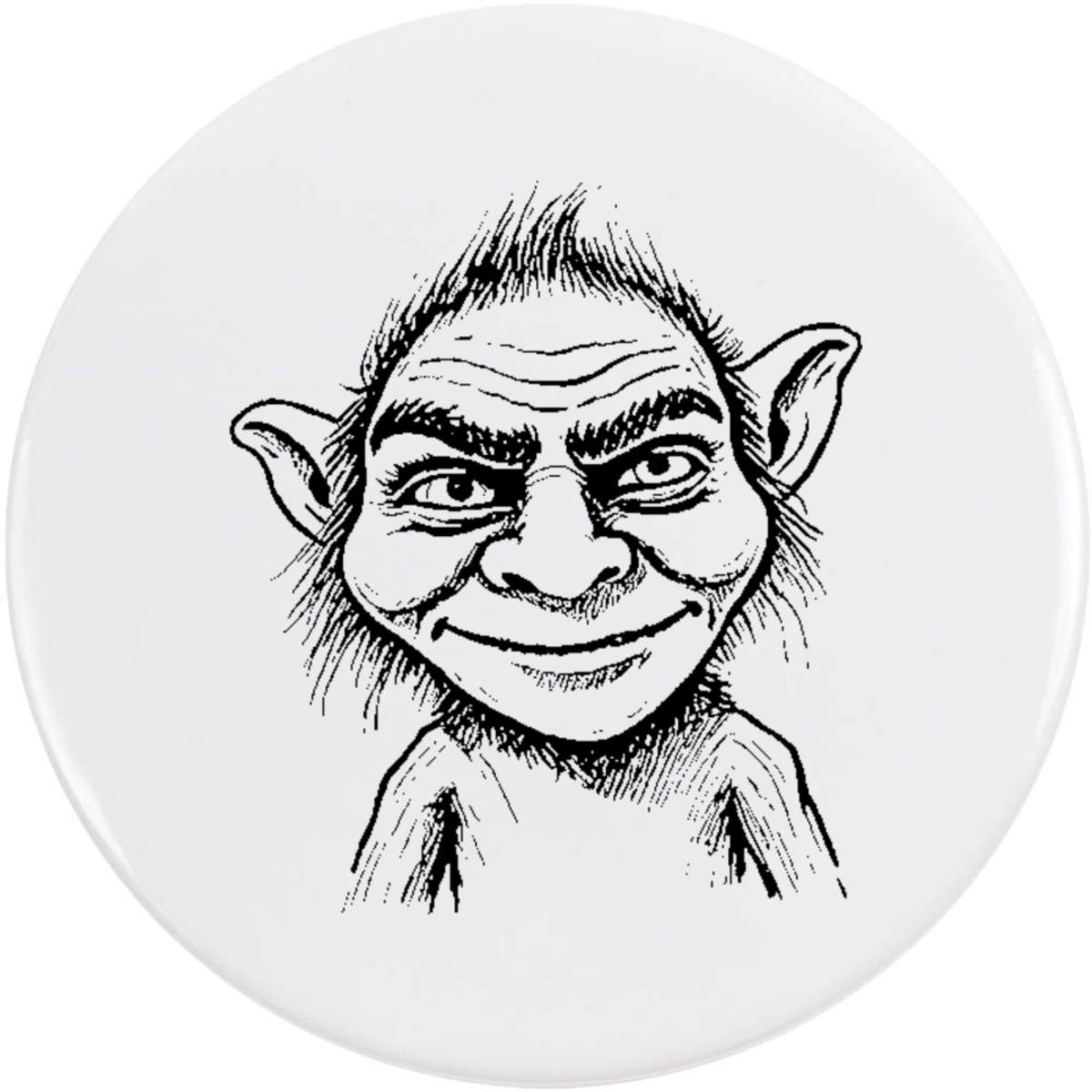 58mm 'Mischievous Troll' Medium Button Pin Badge (BB00127709)