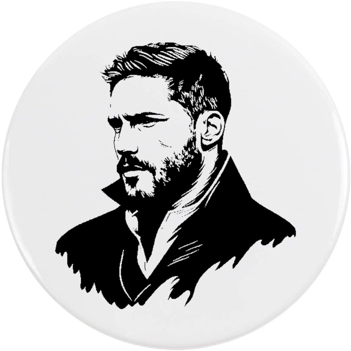 'Masculine Man' Button Badge - 58mm - Pin Back / Lapel Badge for Clothes, Bags, Accessories and Gifts (BB00130706)
