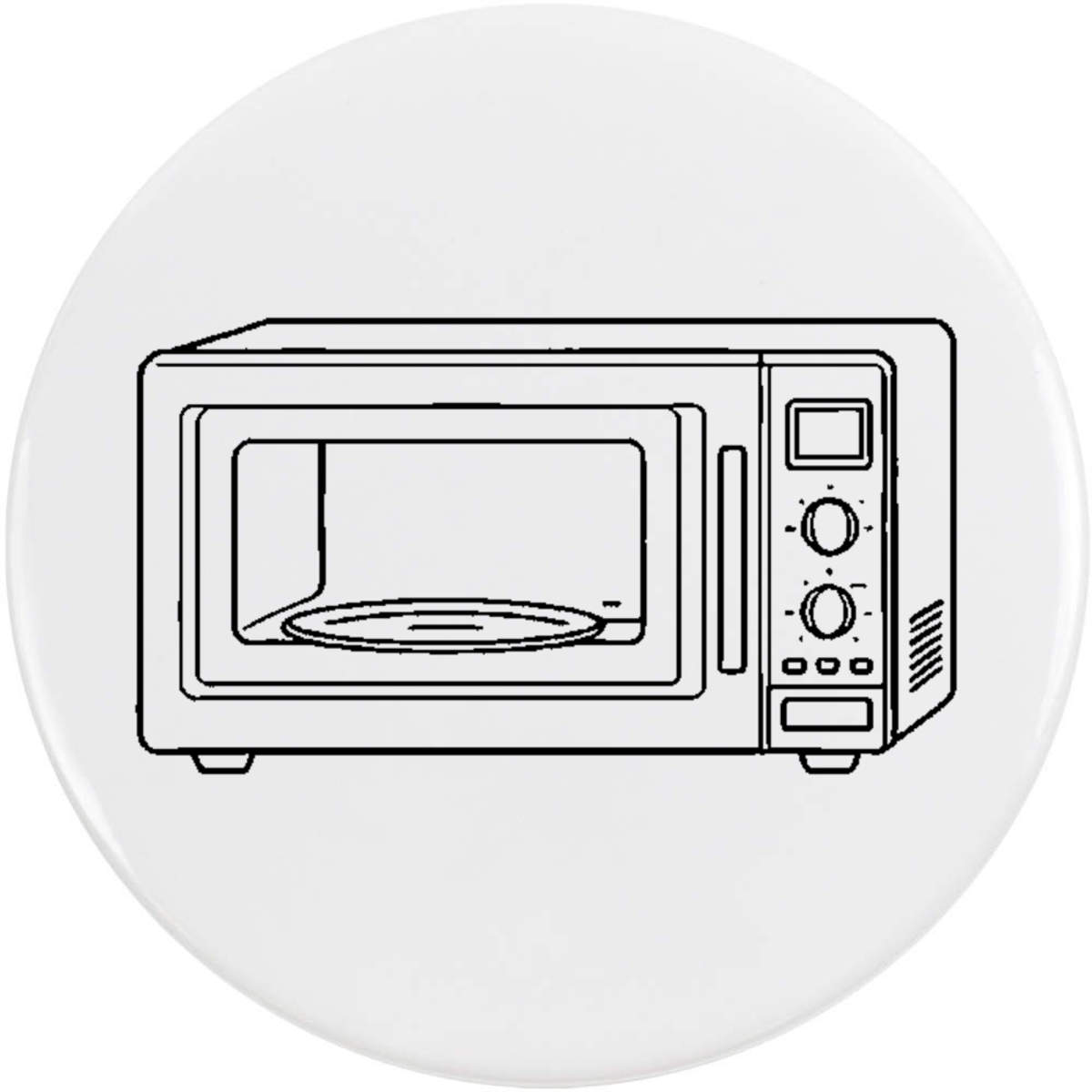 'Microwave Oven' Button Badge - 58mm - Pin Back / Lapel Badge for Clothes, Bags, Accessories and Gifts (BB00132485)