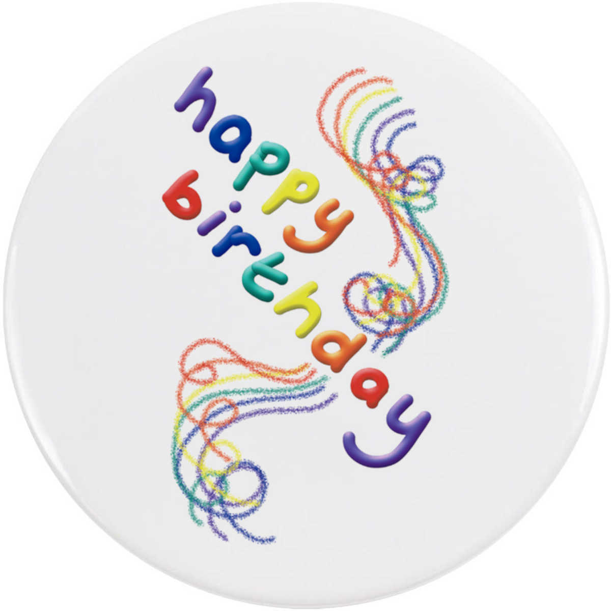 58mm 'Happy Birthday Rainbow ' Medium Button Pin Badge (BB00133993)