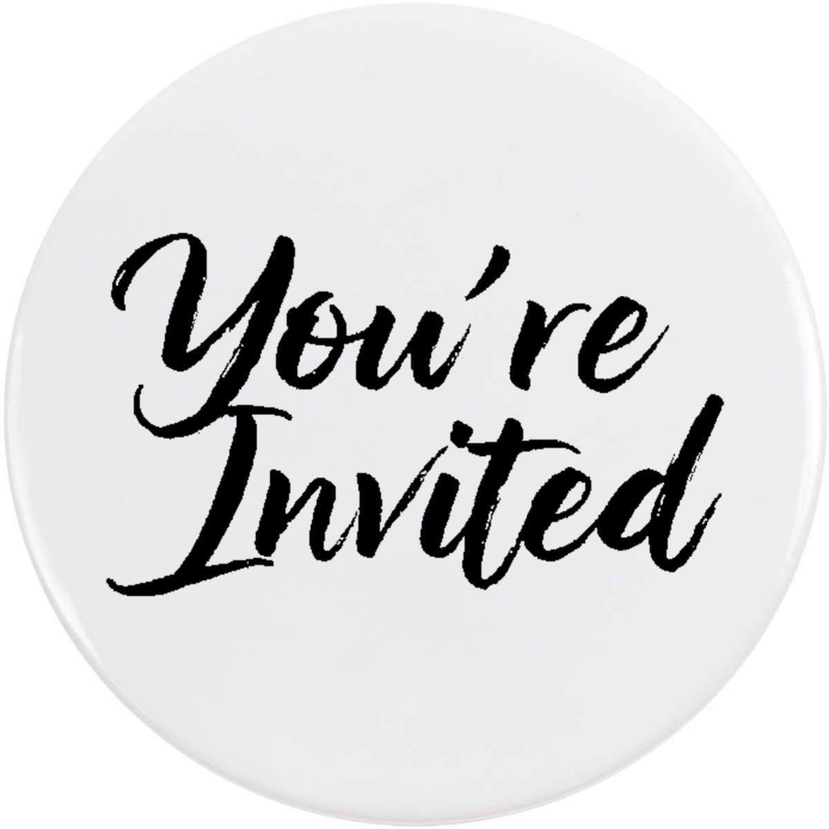 58mm 'You're Invited' Medium Button Pin Badge (BB00135493)