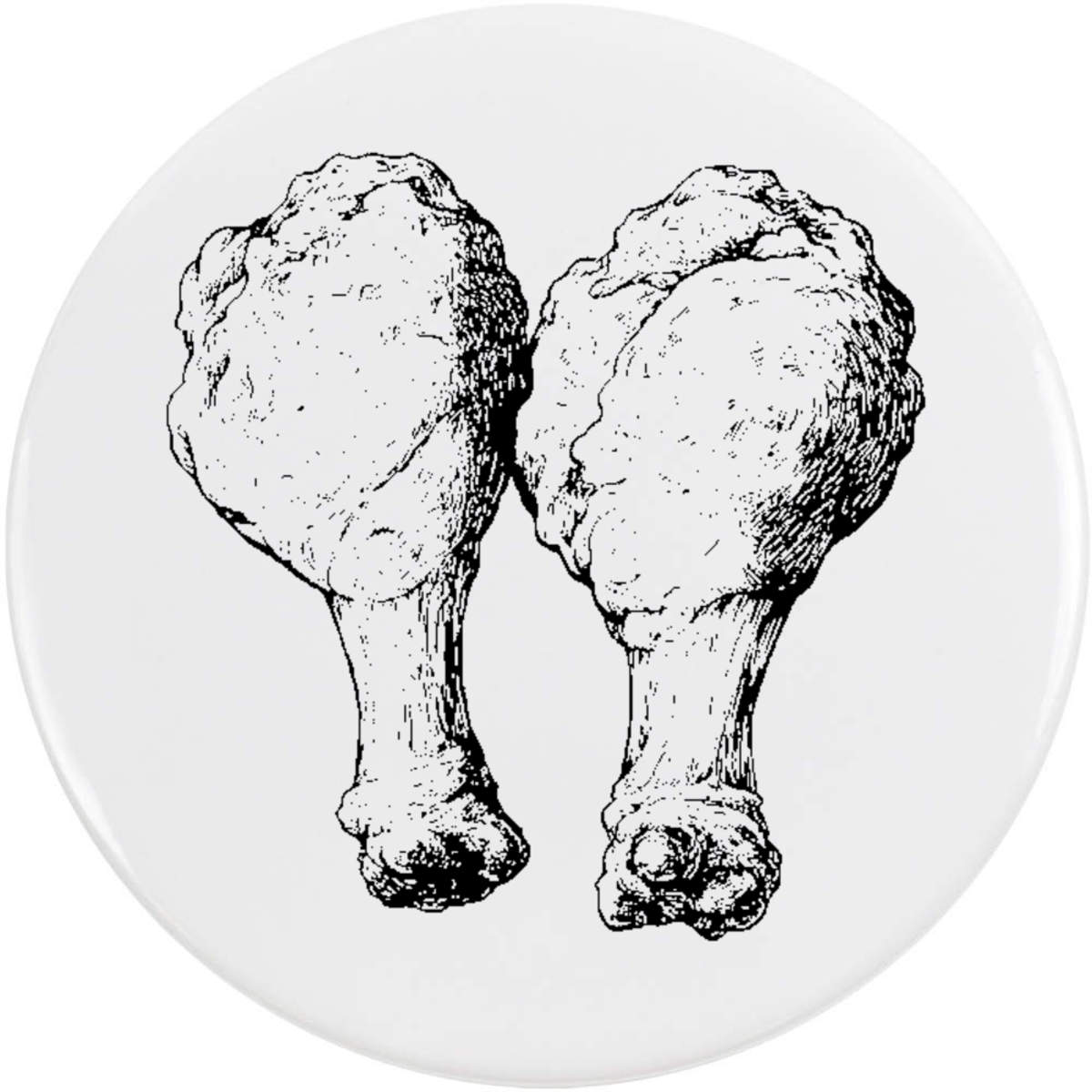 'Chicken Drumsticks' Button Badge - 58mm - Pin Back / Lapel Badge for Clothes, Bags, Accessories and Gifts (BB00137201)