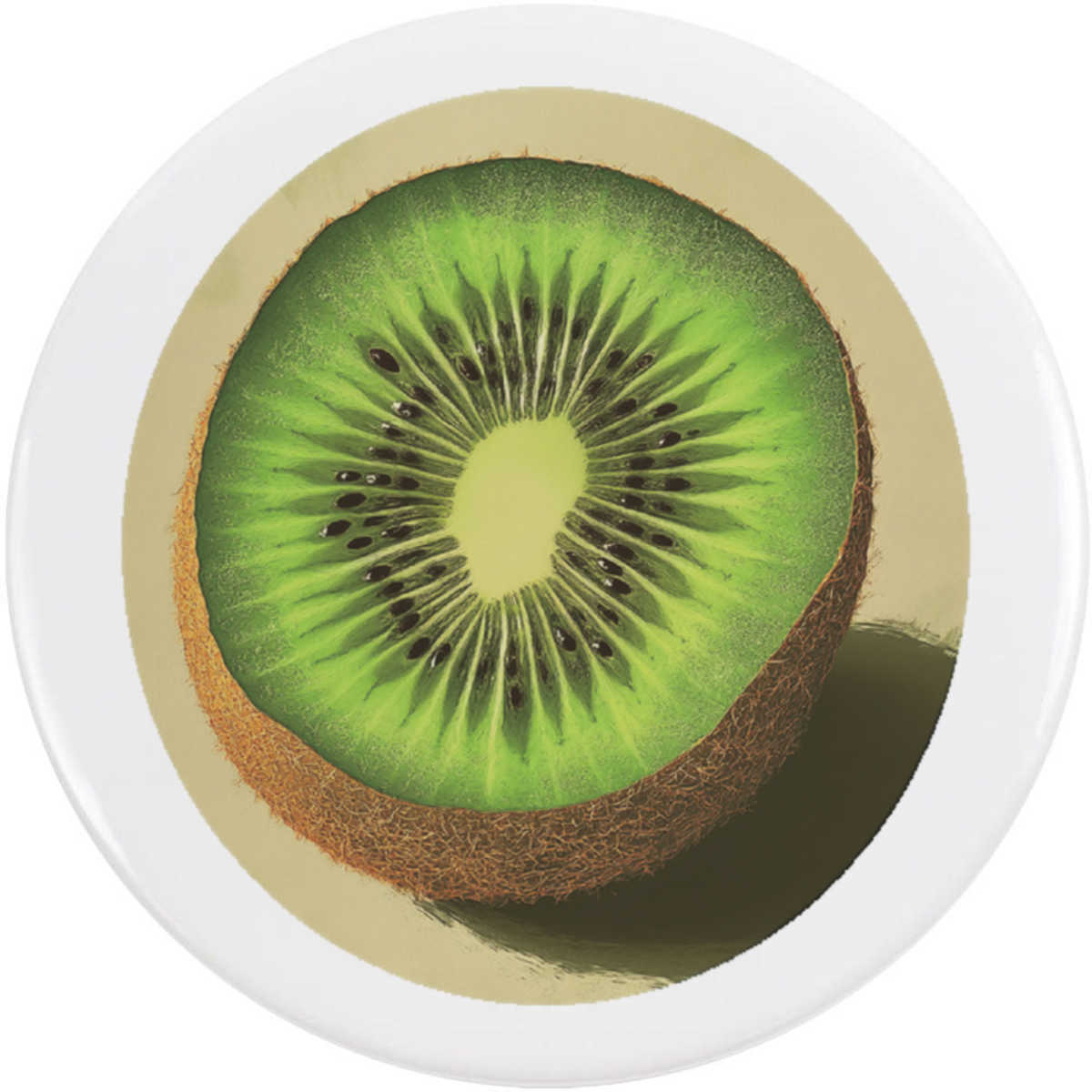 'Single Kiwi Fruit' Button Badge - 58mm - Pin Back / Lapel Badge for Clothes, Bags, Accessories and Gifts (BB00138677)