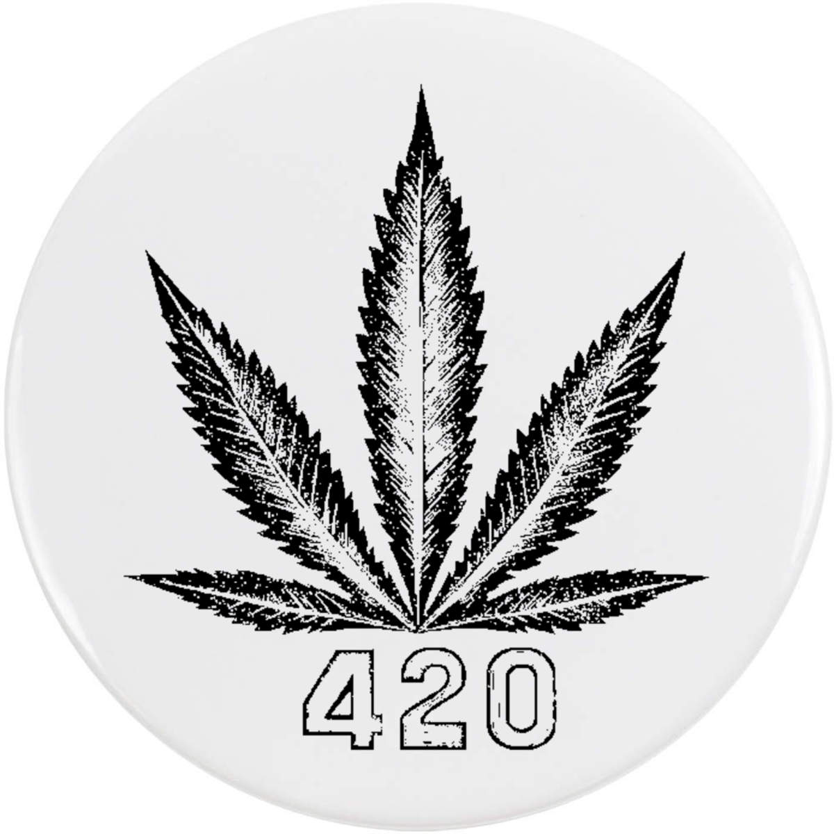 'Cannabis Leaf' Button Badge - 58mm - Pin Back / Lapel Badge for Clothes, Bags, Accessories and Gifts (BB00140046)