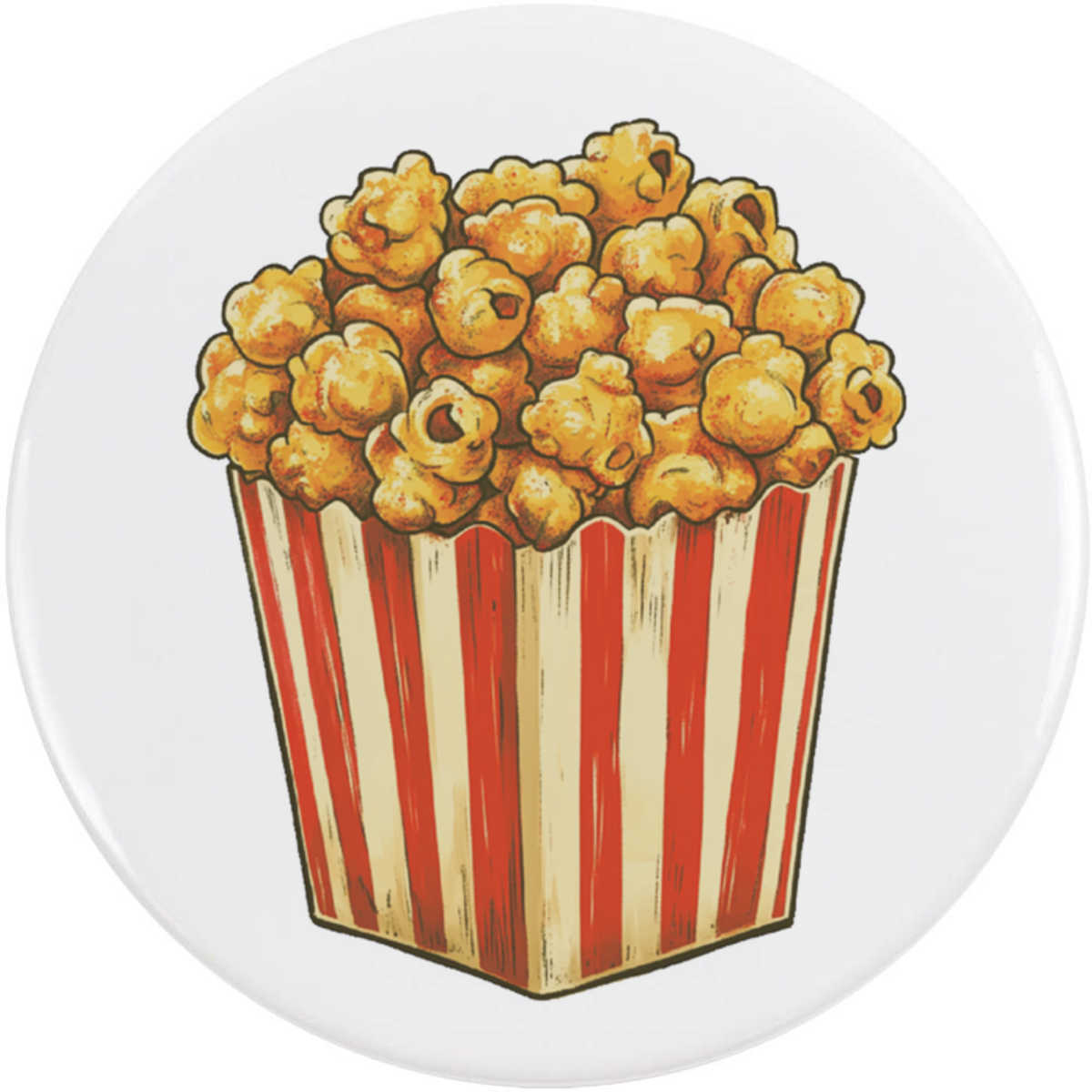 58mm 'Vintage Caramel Popcorn' Medium Button Pin Badge (BB00140549)