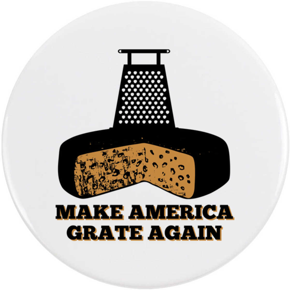 58mm 'America Cheese Grater' Medium Button Pin Badge (BB00141043)