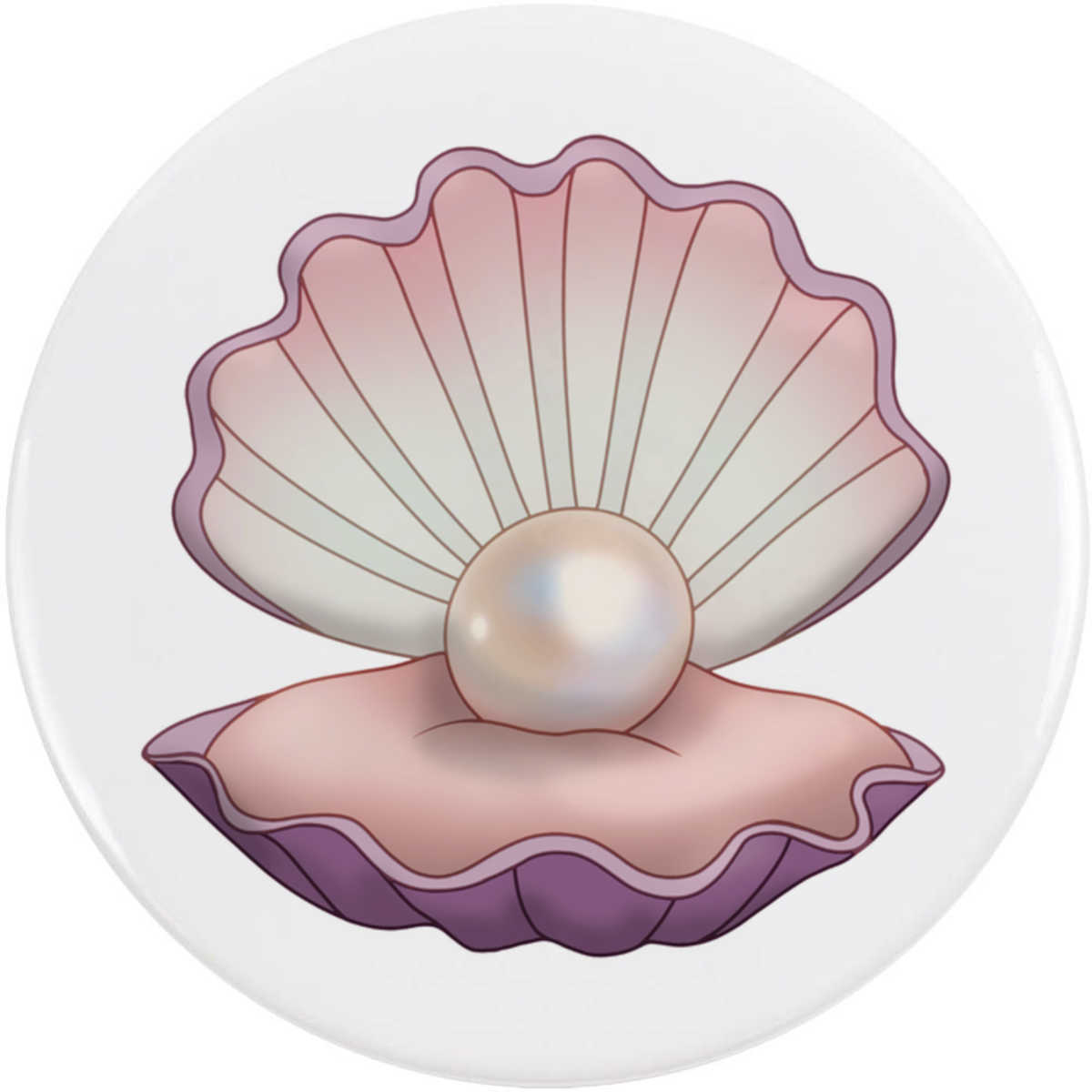 'Pearl in Shell' Button Badge - 58mm - Pin Back / Lapel Badge for Clothes, Bags, Accessories and Gifts (BB00142323)