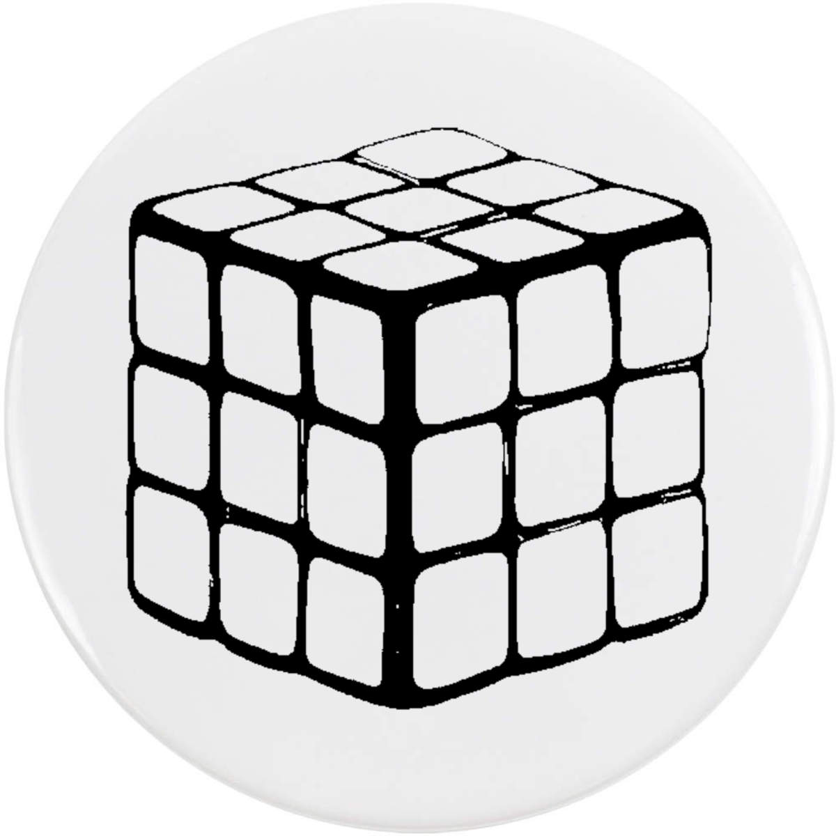 'Rubik's Cube' Button Badge - 58mm - Pin Back / Lapel Badge for Clothes, Bags, Accessories and Gifts (BB00143388)