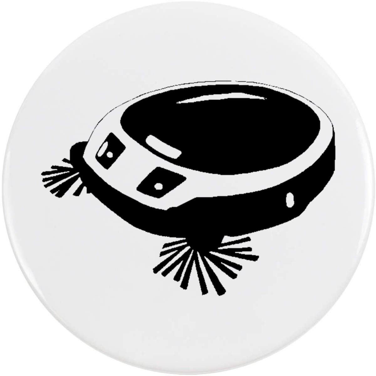 'Robotic Vacuum Cleaner' Button Badge - 58mm - Pin Back / Lapel Badge for Clothes, Bags, Accessories and Gifts (BB00143677)