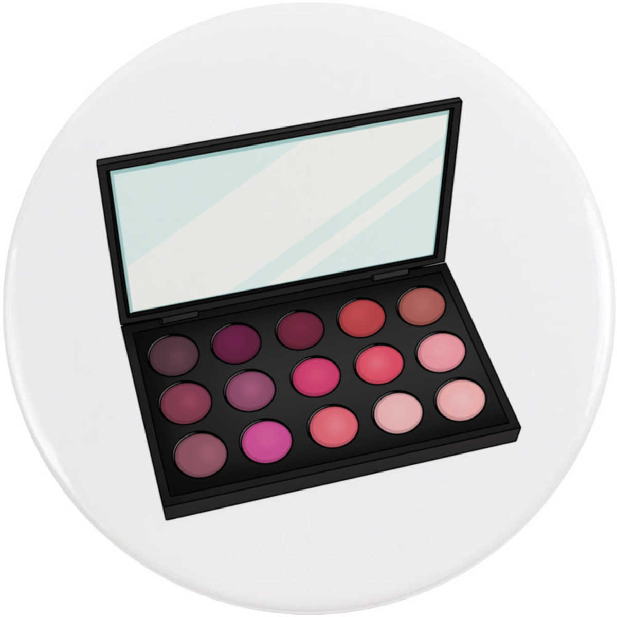 'Makeup Eyeshadow Palette' Button Badge - 58mm - Pin Back / Lapel Badge for Clothes, Bags, Accessories and Gifts (BB00145194)