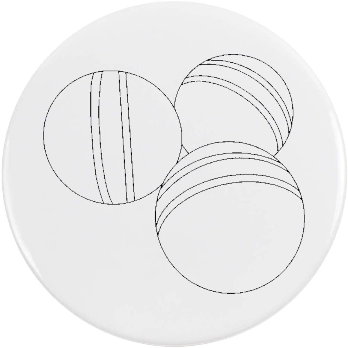 'Croquet Balls' Button Badge - 58mm - Pin Back / Lapel Badge for Clothes, Bags, Accessories and Gifts (BB00145401)