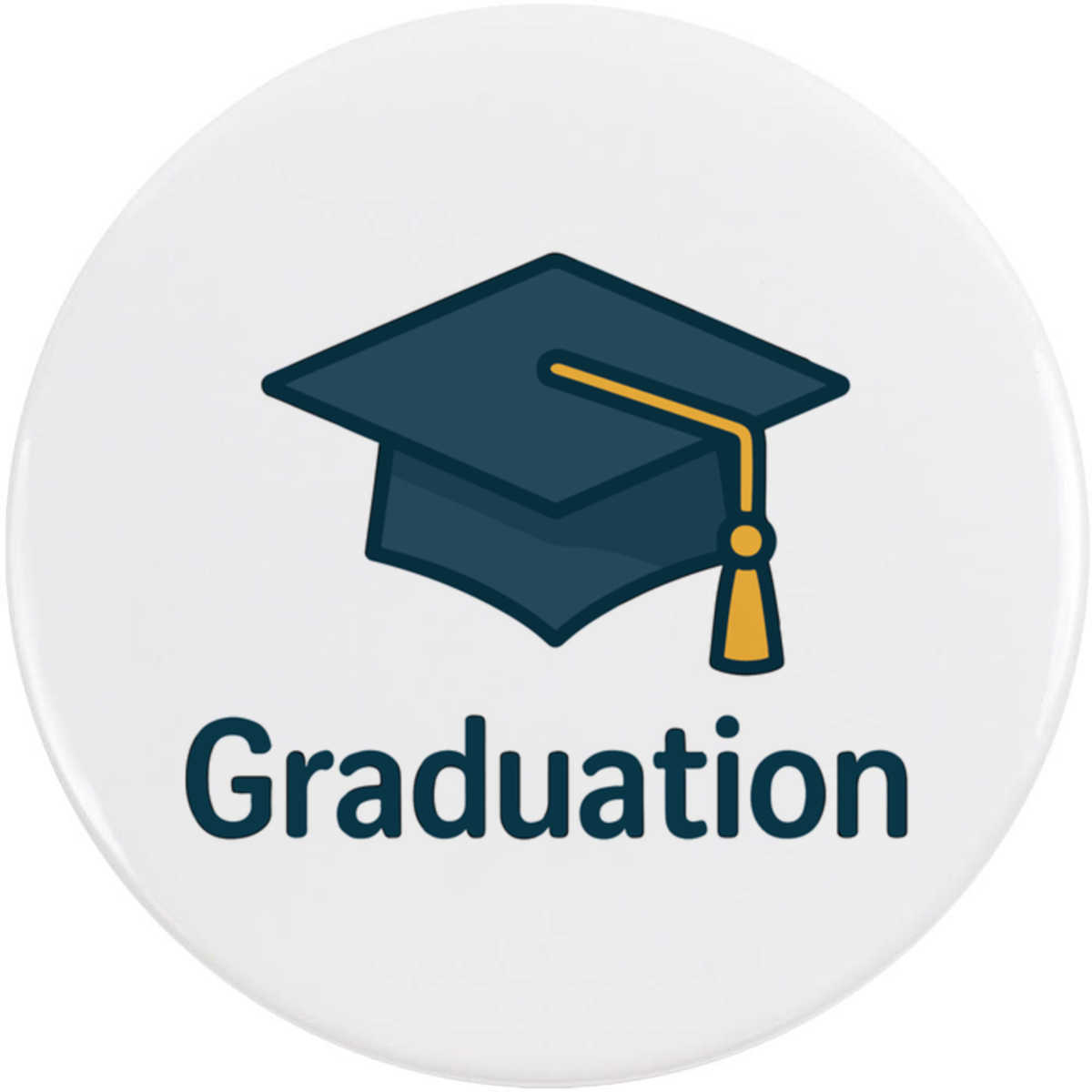 'Graduation Cap Academic' Button Badge - 58mm - Pin Back / Lapel Badge for Clothes, Bags, Accessories and Gifts (BB00146178)