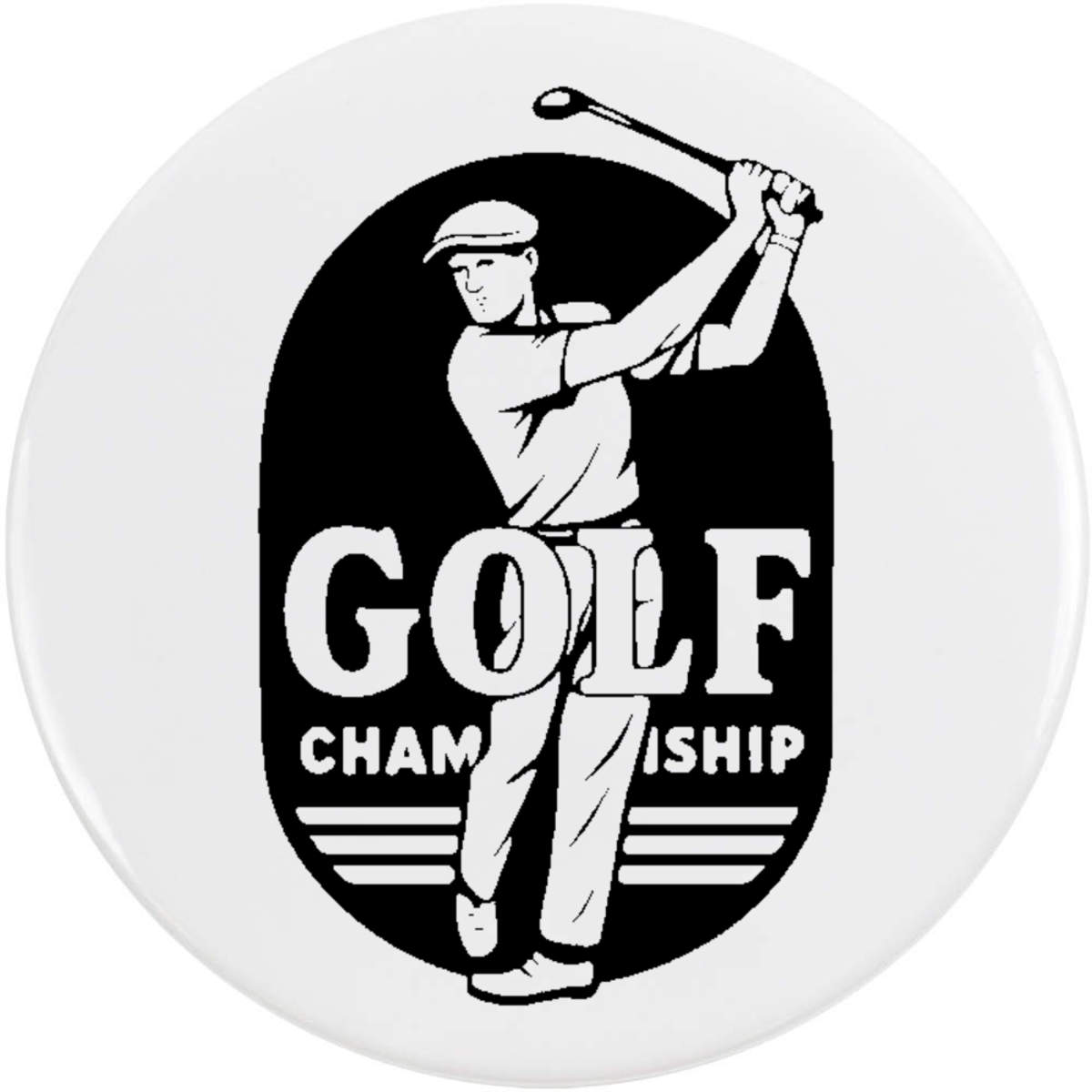 58mm 'Golf Championship' Medium Button Pin Badge (BB00147222)