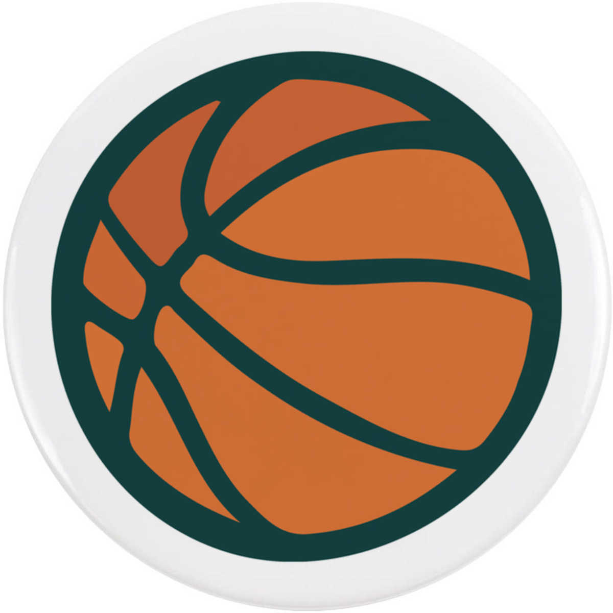 'Basketball Ball Design' Button Badge - 58mm - Pin Back / Lapel Badge for Clothes, Bags, Accessories and Gifts (BB00147528)