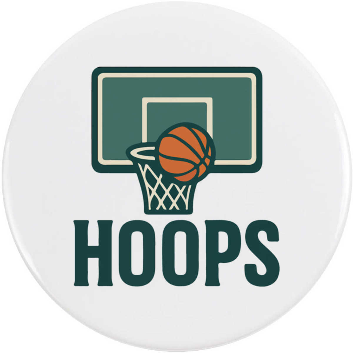 'Basketball Hoops Design' Button Badge - 58mm - Pin Back / Lapel Badge for Clothes, Bags, Accessories and Gifts (BB00147540)