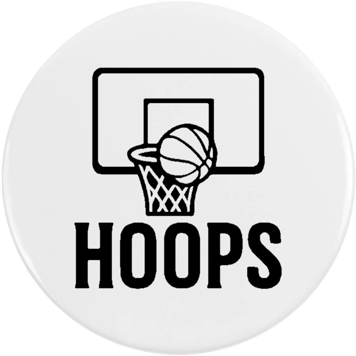 'Basketball Hoops Design' Button Badge - 58mm - Pin Back / Lapel Badge for Clothes, Bags, Accessories and Gifts (BB00147543)