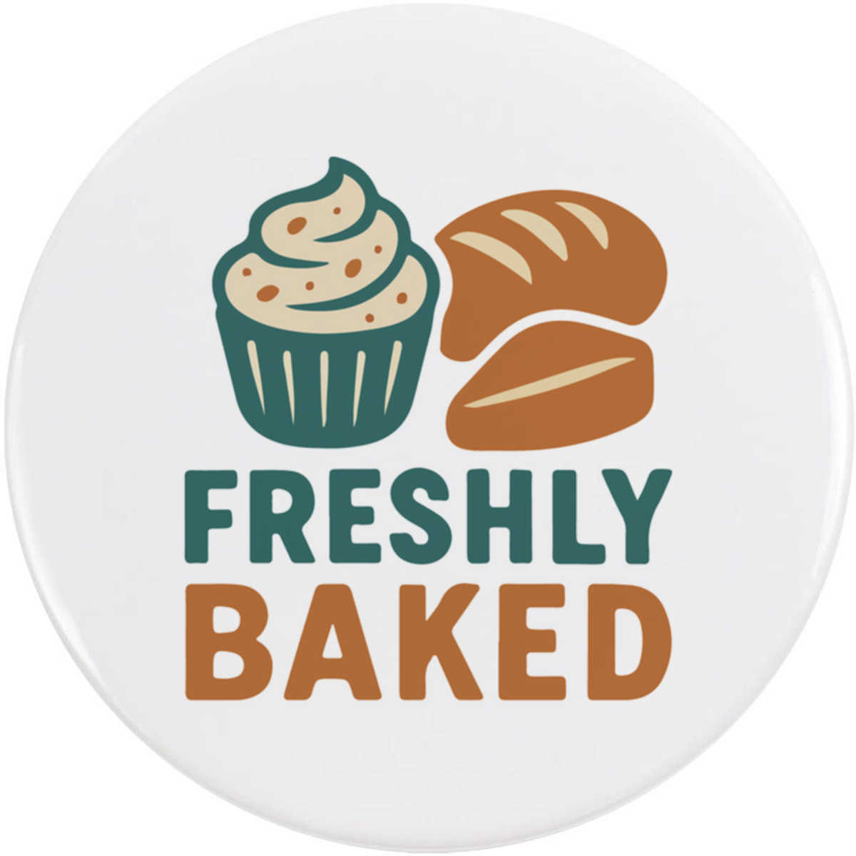 58mm 'Freshly Baked Goods' Medium Button Pin Badge (BB00147868)