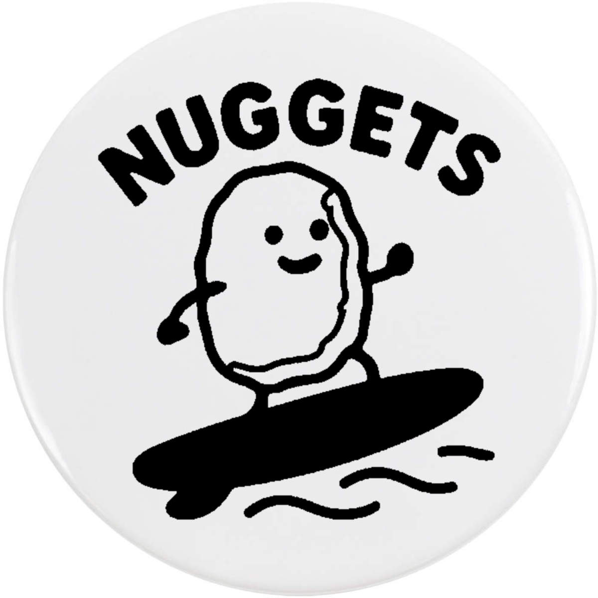 'Surfing Nugget' Button Badge - 58mm - Pin Back / Lapel Badge for Clothes, Bags, Accessories and Gifts (BB00148148)