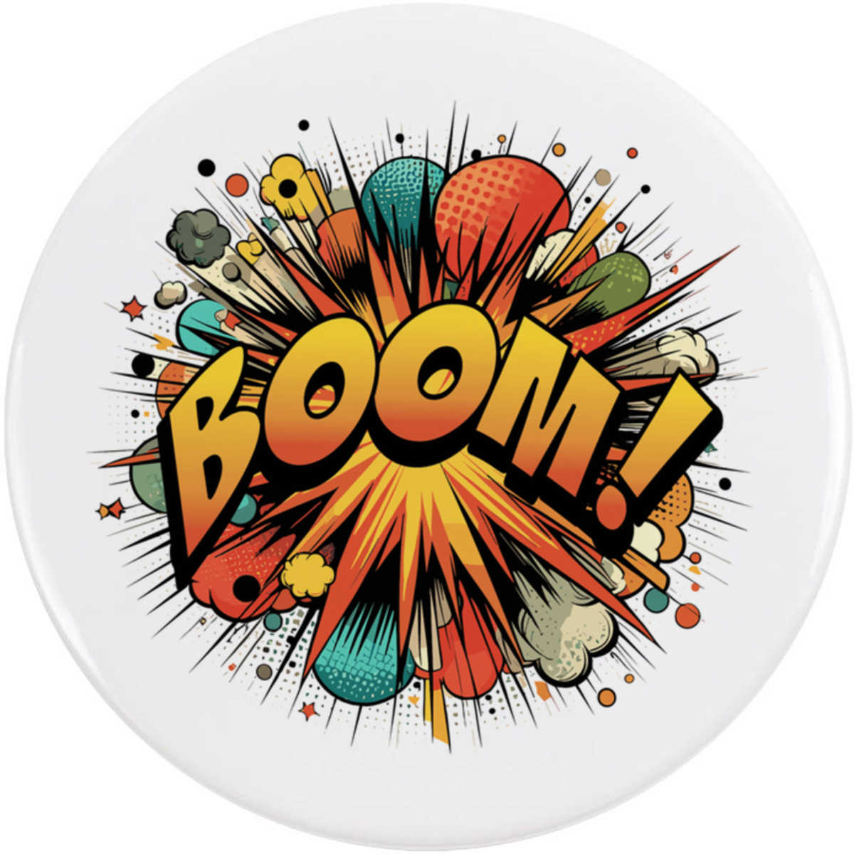 'BOOM Comic Book Art' Button Badge - 58mm - Pin Back / Lapel Badge for Clothes, Bags, Accessories and Gifts (BB00148973)