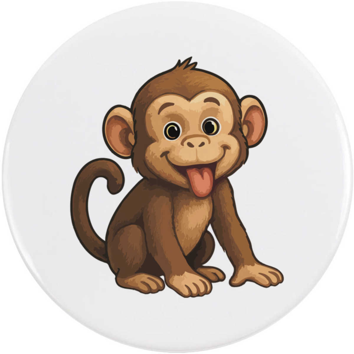 'Cheeky Monkey' Button Badge - 58mm - Pin Back / Lapel Badge for Clothes, Bags, Accessories and Gifts (BB00150822)