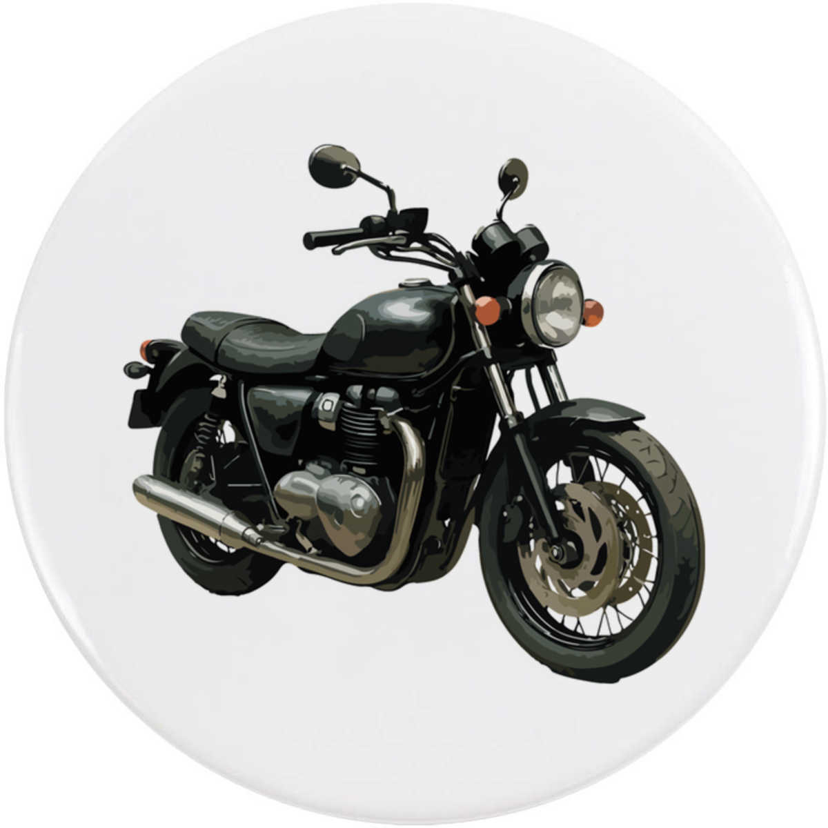 'Classic Motorcycle' Button Badge - 58mm - Pin Back / Lapel Badge for Clothes, Bags, Accessories and Gifts (BB00150969)