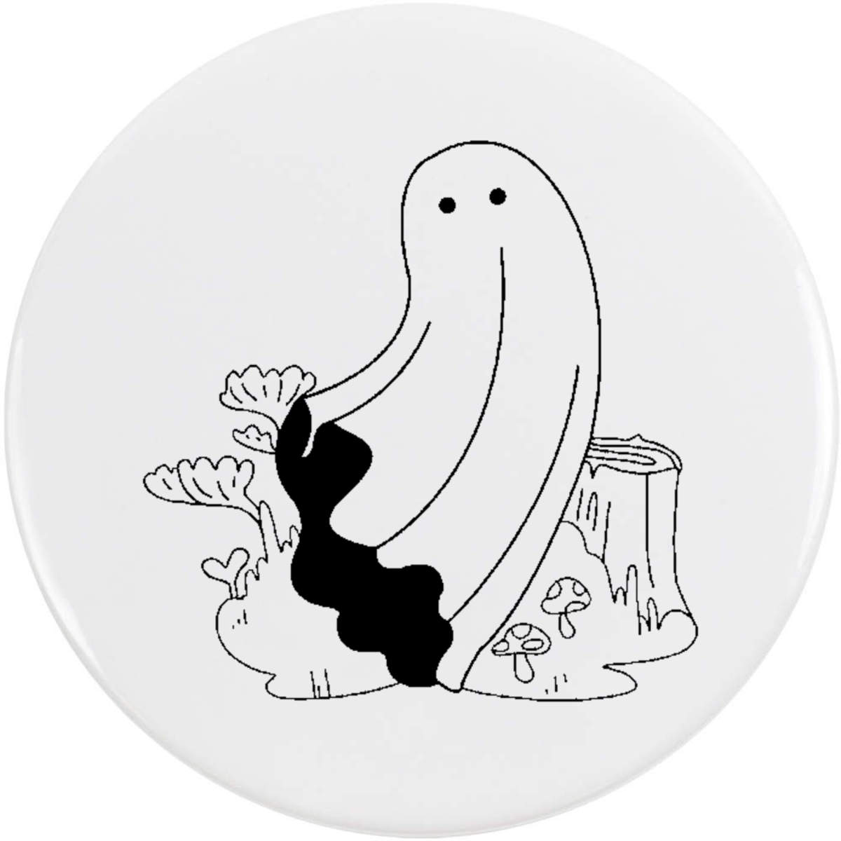 'Ghost In The Woods' Button Badge - 58mm - Pin Back / Lapel Badge for Clothes, Bags, Accessories and Gifts (BB00151574)