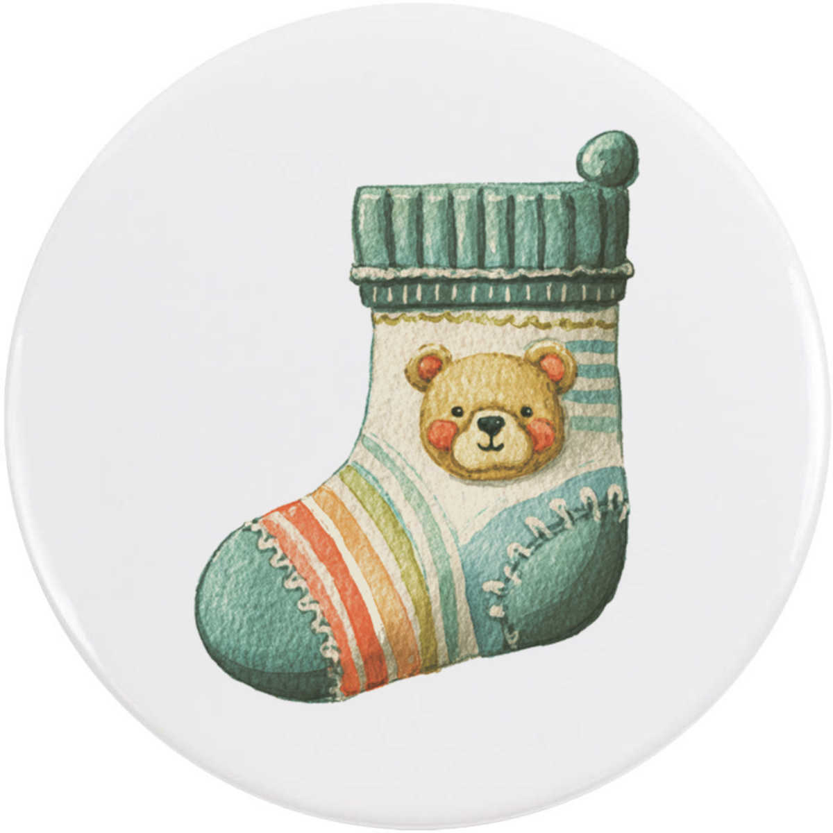 'Cute Baby Sock' Button Badge - 58mm - Pin Back / Lapel Badge for Clothes, Bags, Accessories and Gifts (BB00153709)