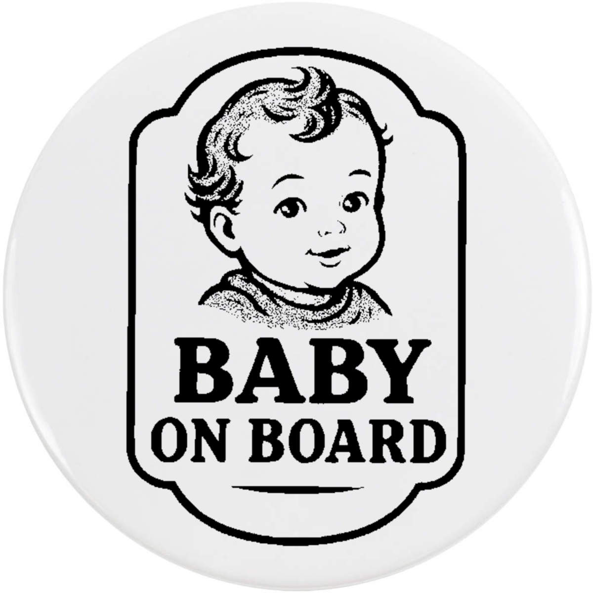 'Baby On Board ' Button Badge - 58mm - Pin Back / Lapel Badge for Clothes, Bags, Accessories and Gifts (BB00154213)