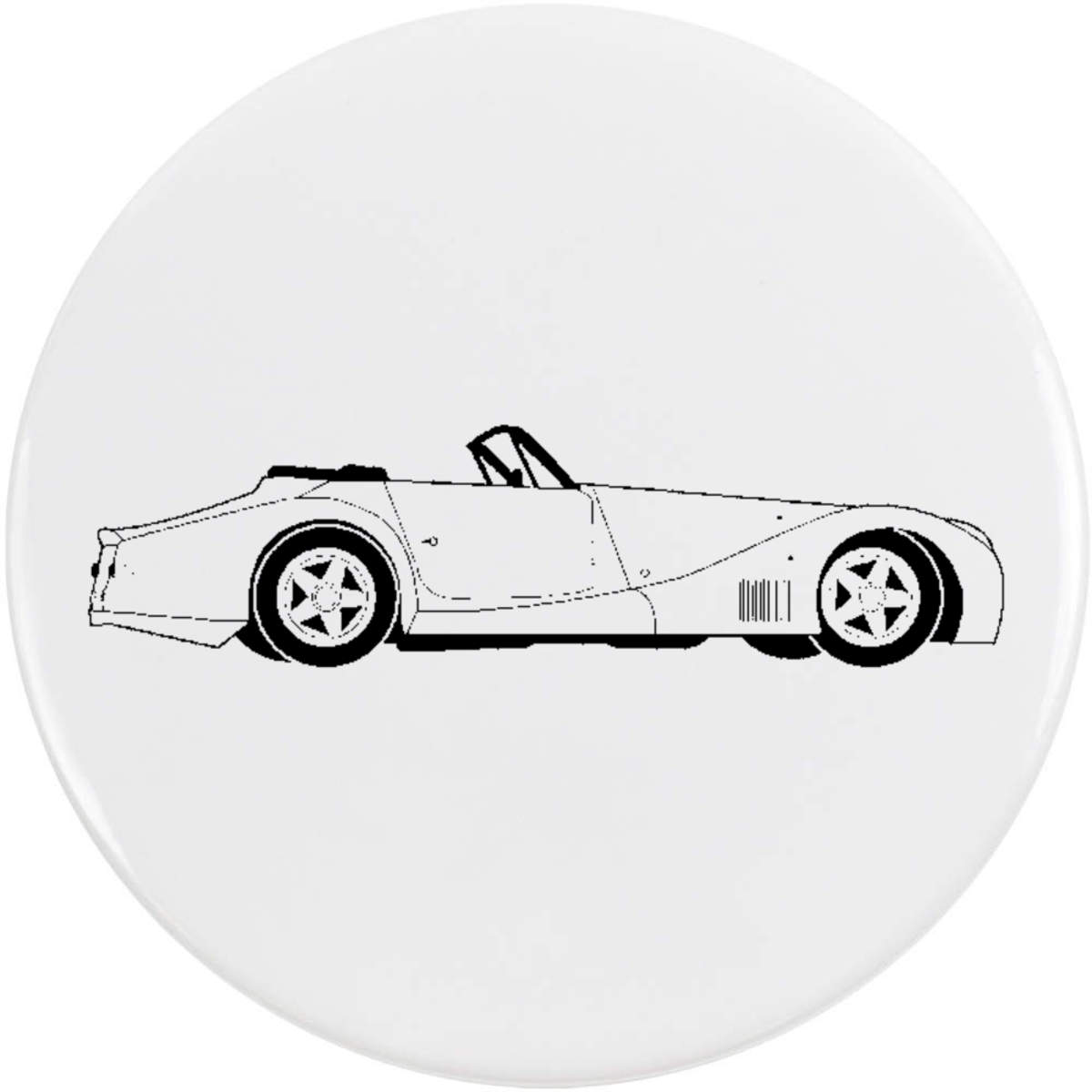 'Classic Sportscar' Button Badge - 58mm - Pin Back / Lapel Badge for Clothes, Bags, Accessories and Gifts (BB00155335)