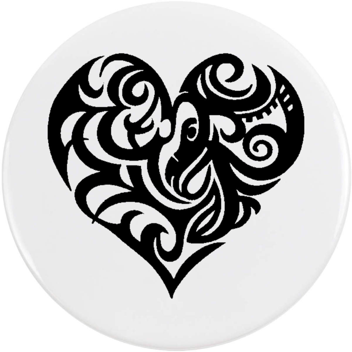 'Fancy Heart' Button Badge - 58mm - Pin Back / Lapel Badge for Clothes, Bags, Accessories and Gifts (BB00155371)