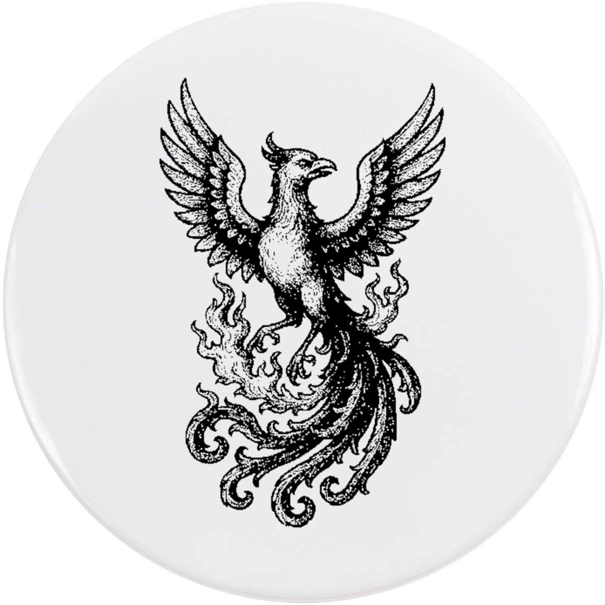 'Phoenix Bird Flying' Button Badge - 58mm - Pin Back / Lapel Badge for Clothes, Bags, Accessories and Gifts (BB00155434)