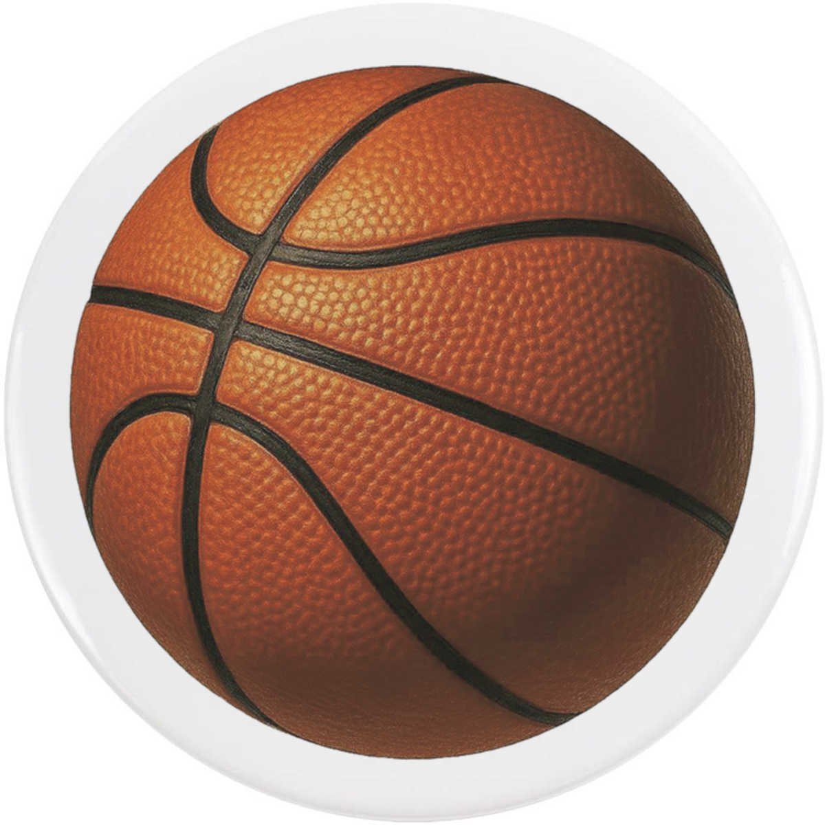 'Single Basketball ' Button Badge - 58mm - Pin Back / Lapel Badge for Clothes, Bags, Accessories and Gifts (BB00155461)
