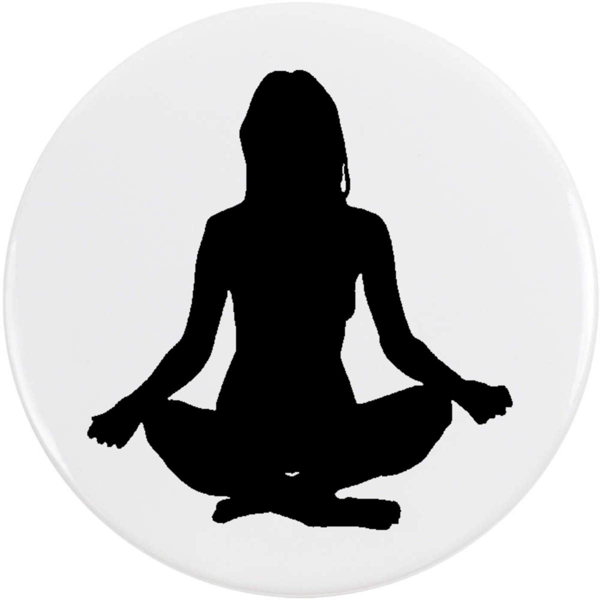 'Yoga Meditation Pose' Button Badge - 58mm - Pin Back / Lapel Badge for Clothes, Bags, Accessories and Gifts (BB00155830)