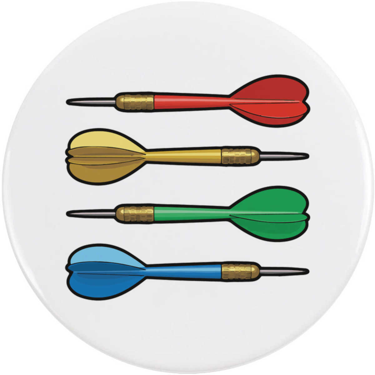 'Colorful Darts' Button Badge - 58mm - Pin Back / Lapel Badge for Clothes, Bags, Accessories and Gifts (BB00156280)