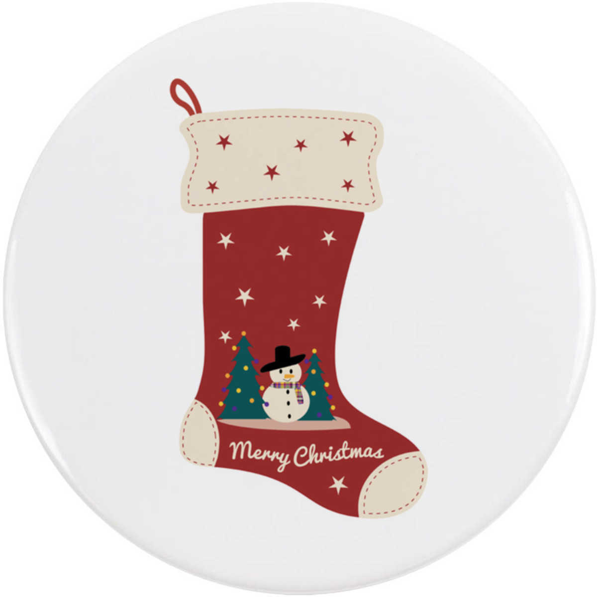 'Christmas Stocking' Button Badge - 58mm - Pin Back / Lapel Badge for Clothes, Bags, Accessories and Gifts (BB00156328)
