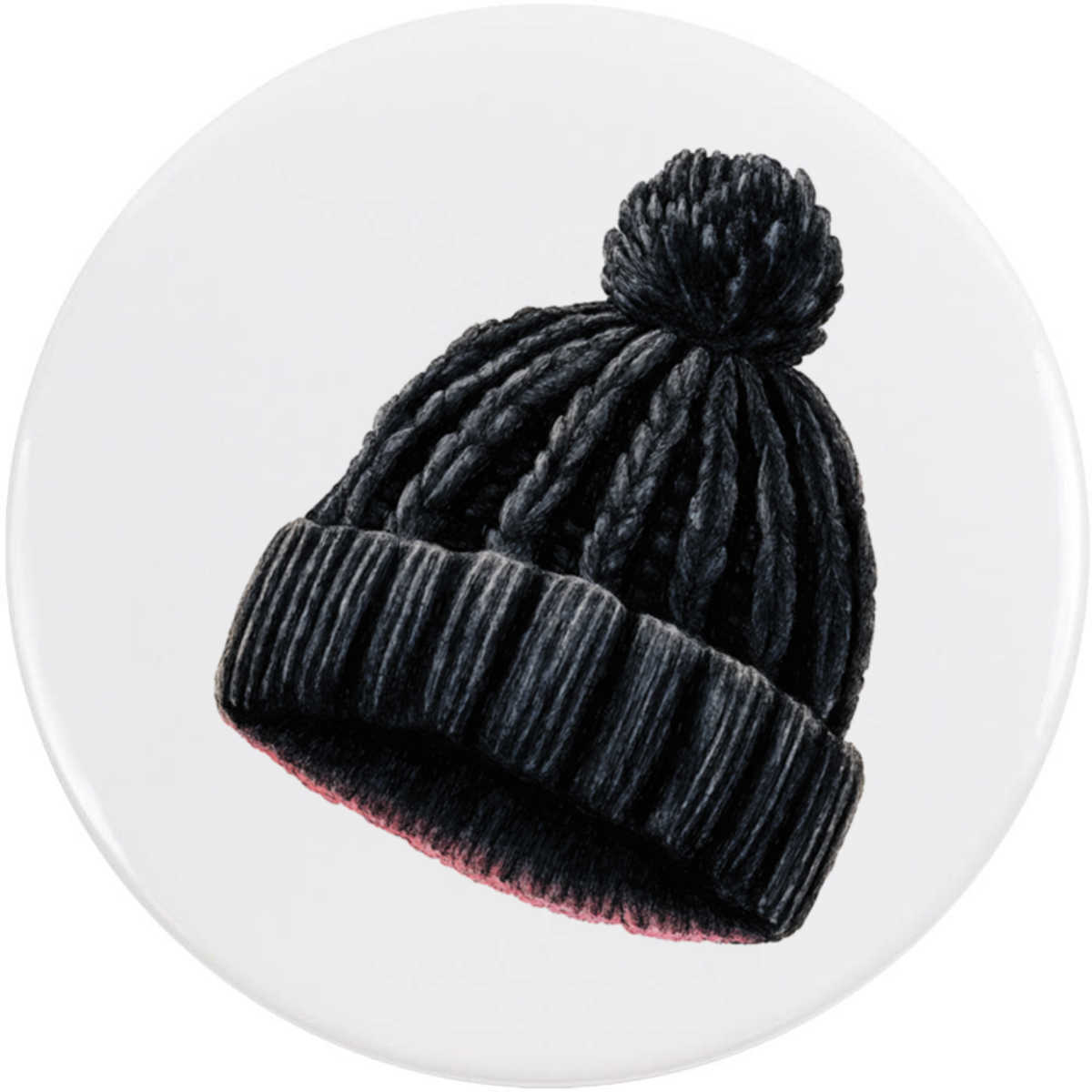 'Knitted Beanie' Button Badge - 58mm - Pin Back / Lapel Badge for Clothes, Bags, Accessories and Gifts (BB00156493)