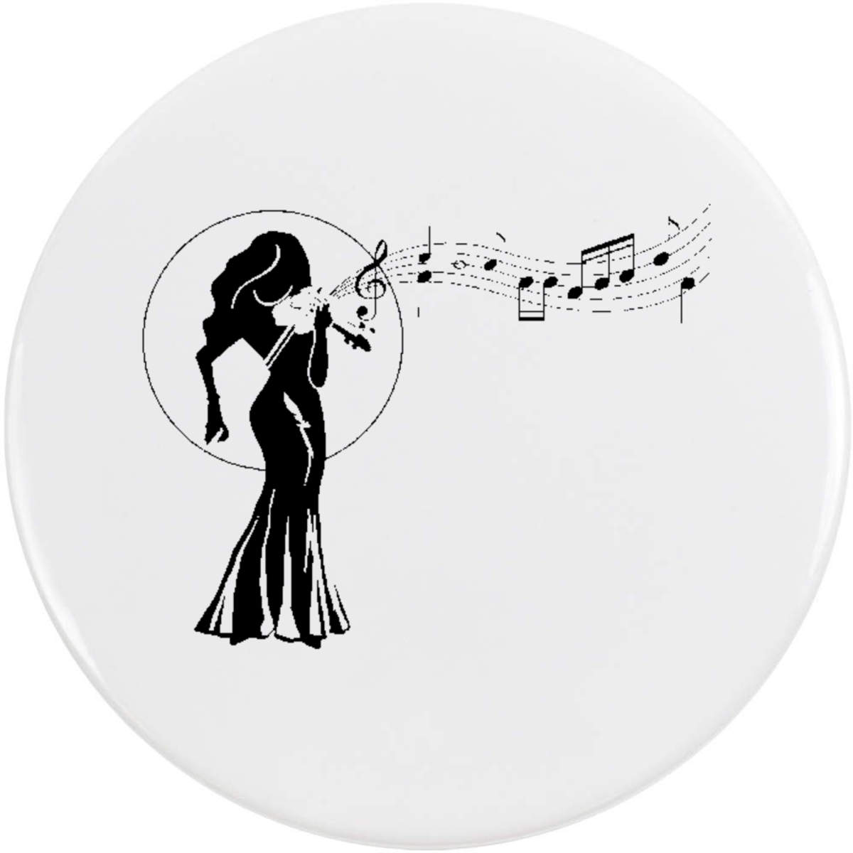 'Female Violinist' Button Badge - 58mm - Pin Back / Lapel Badge for Clothes, Bags, Accessories and Gifts (BB00157567)