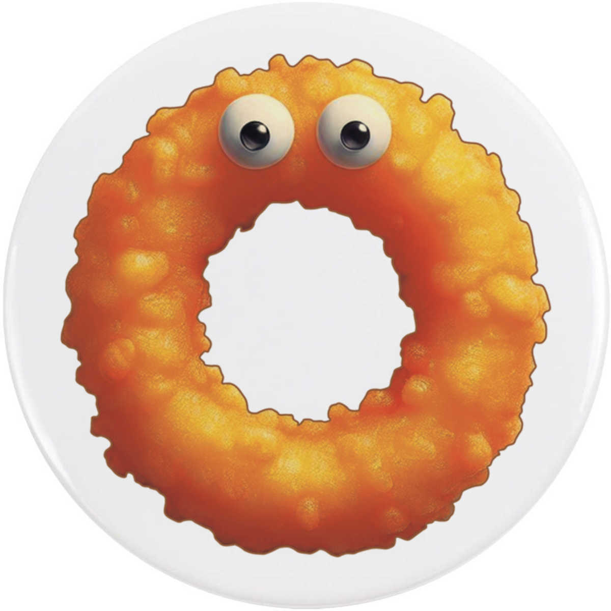 'Funny Fried Onion Ring' Button Badge - 58mm - Pin Back / Lapel Badge for Clothes, Bags, Accessories and Gifts (BB00157753)