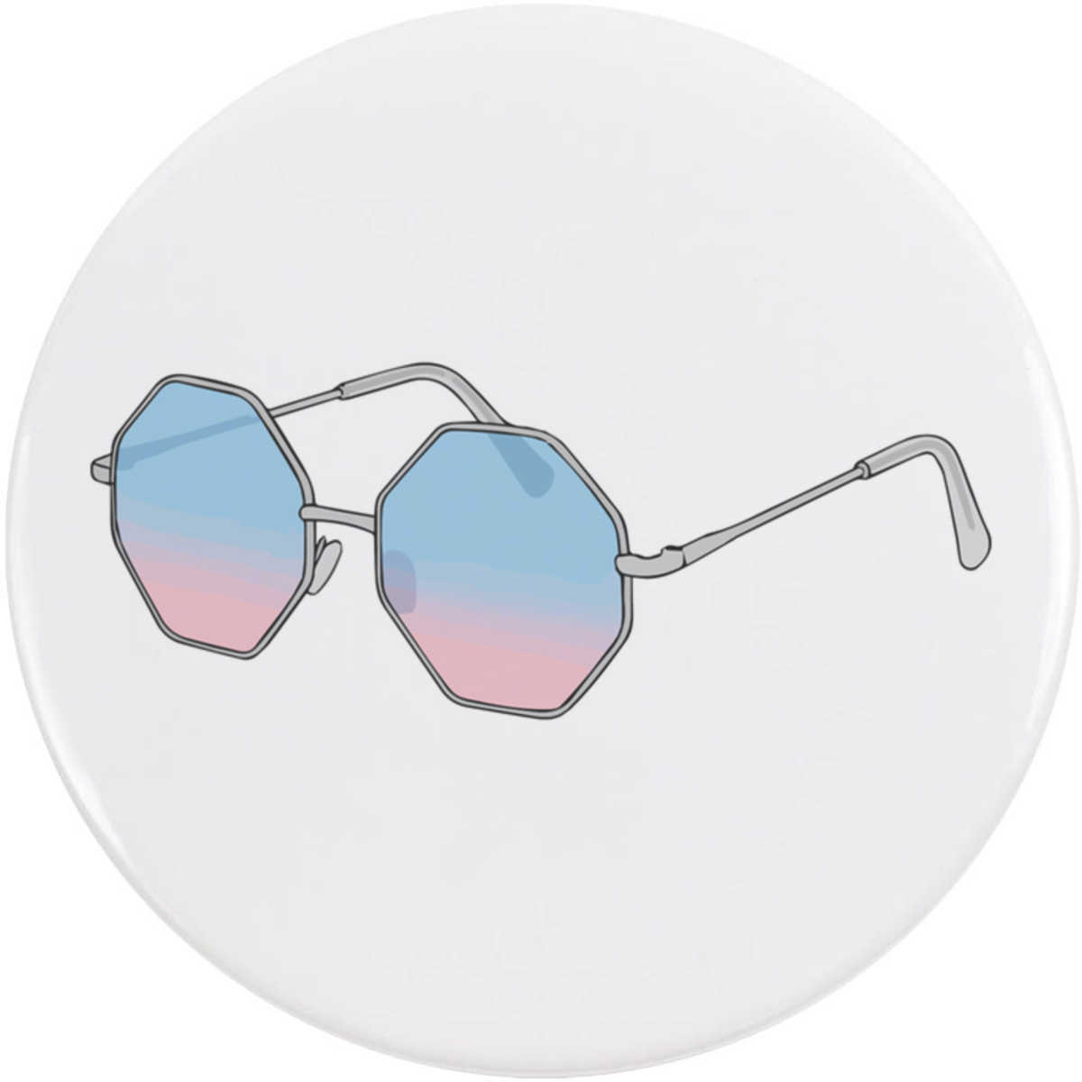 'Stylish Eyeglasses' Button Badge - 58mm - Pin Back / Lapel Badge for Clothes, Bags, Accessories and Gifts (BB00158197)