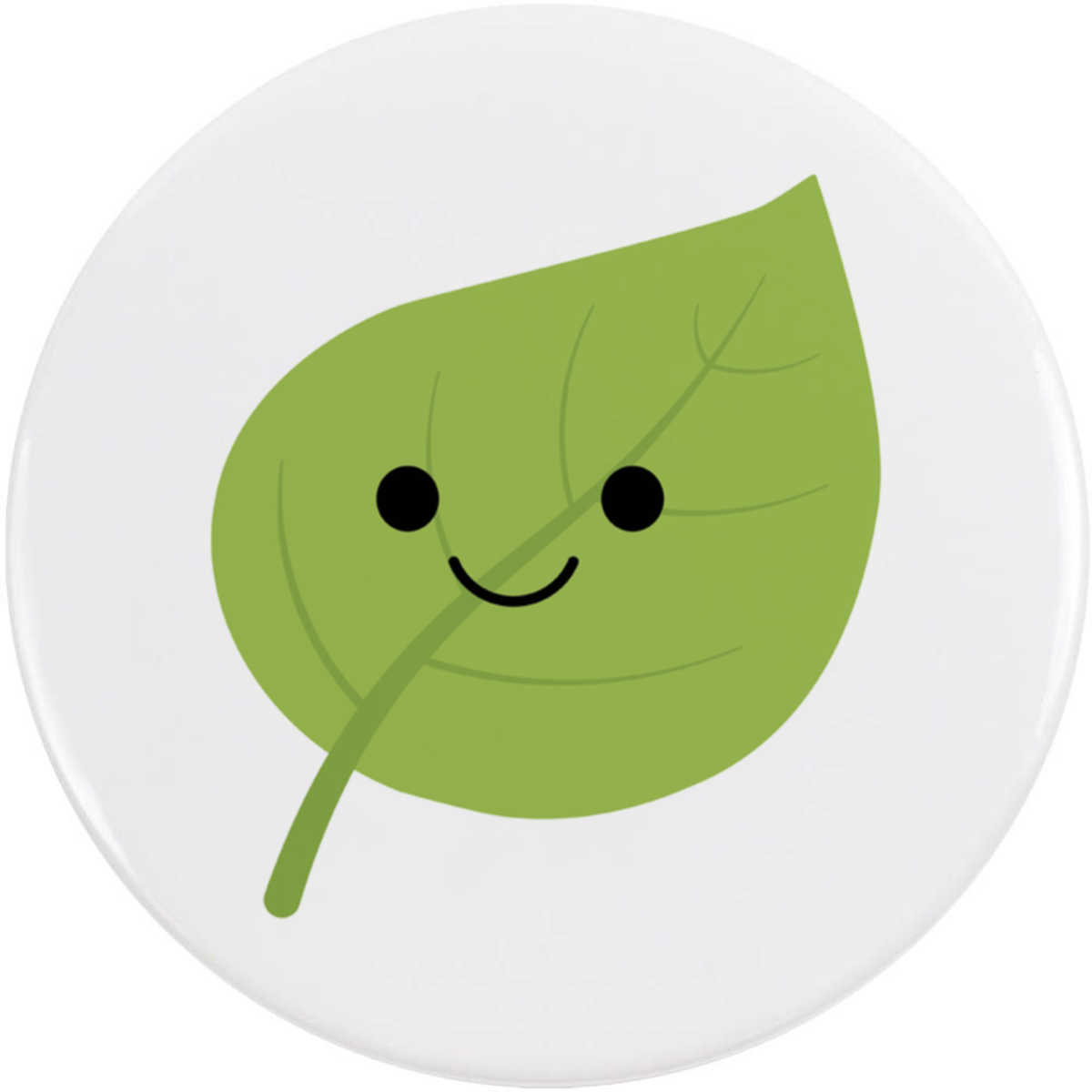 'Lexi the Leaf' Button Badge - 58mm - Pin Back / Lapel Badge for Clothes, Bags, Accessories and Gifts (BB00159026)