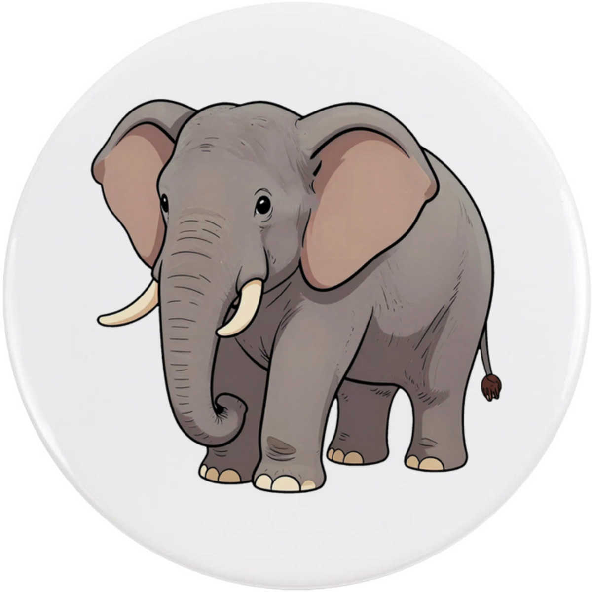 'Grey Elephant' Button Badge - 58mm - Pin Back / Lapel Badge for Clothes, Bags, Accessories and Gifts (BB00159882)