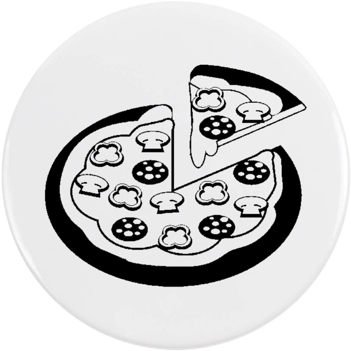 'Delightful Pizza' Button Badge - 58mm - Pin Back / Lapel Badge for Clothes, Bags, Accessories and Gifts (BB00160158)
