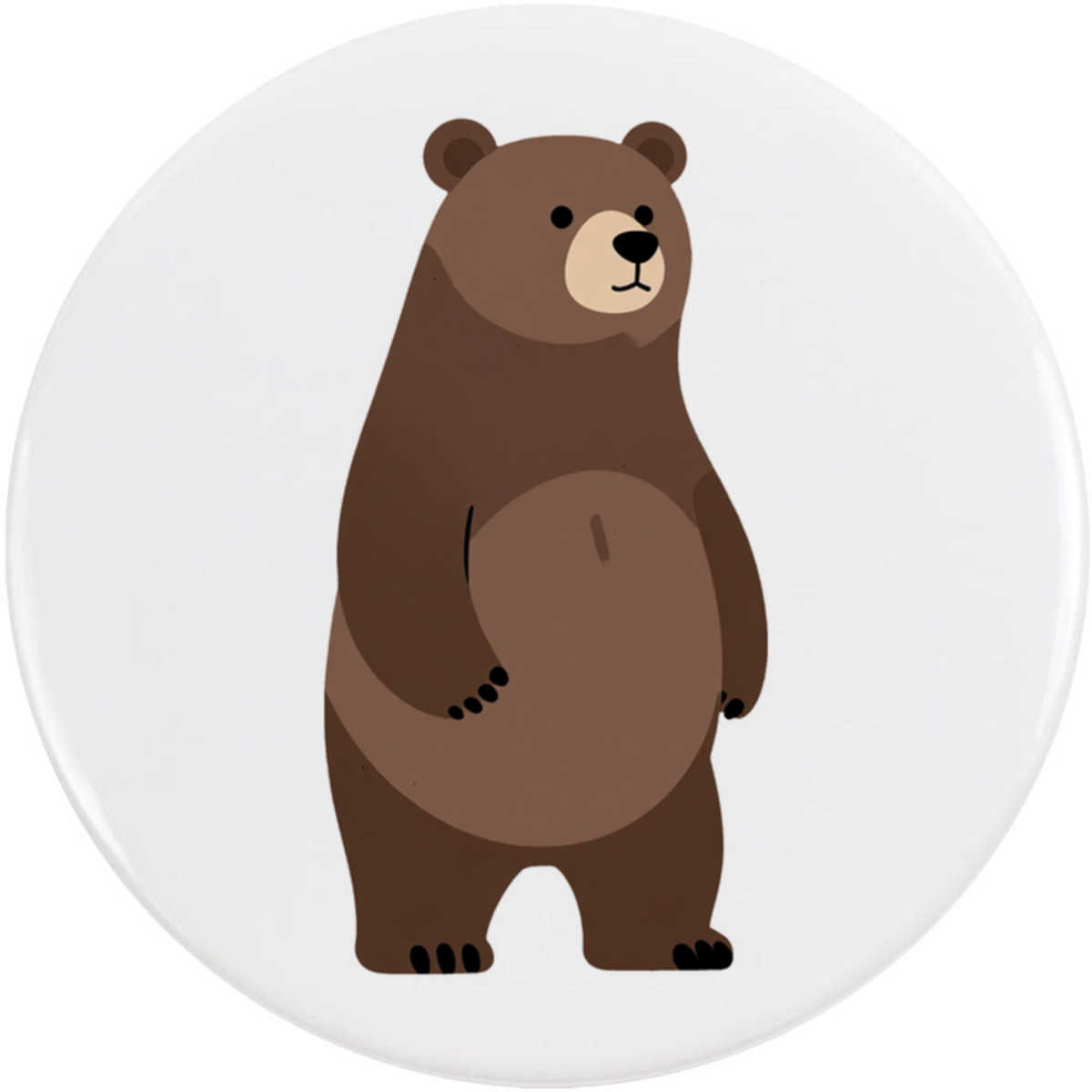 'Brown Bear' Button Badge - 58mm - Pin Back / Lapel Badge for Clothes, Bags, Accessories and Gifts (BB00160383)