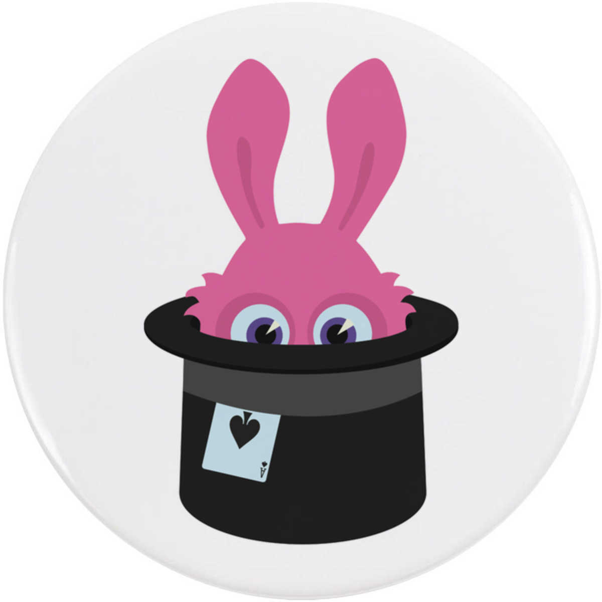 'Rabbit In Magician Hat' Button Badge - 58mm - Pin Back / Lapel Badge for Clothes, Bags, Accessories and Gifts (BB00160662)